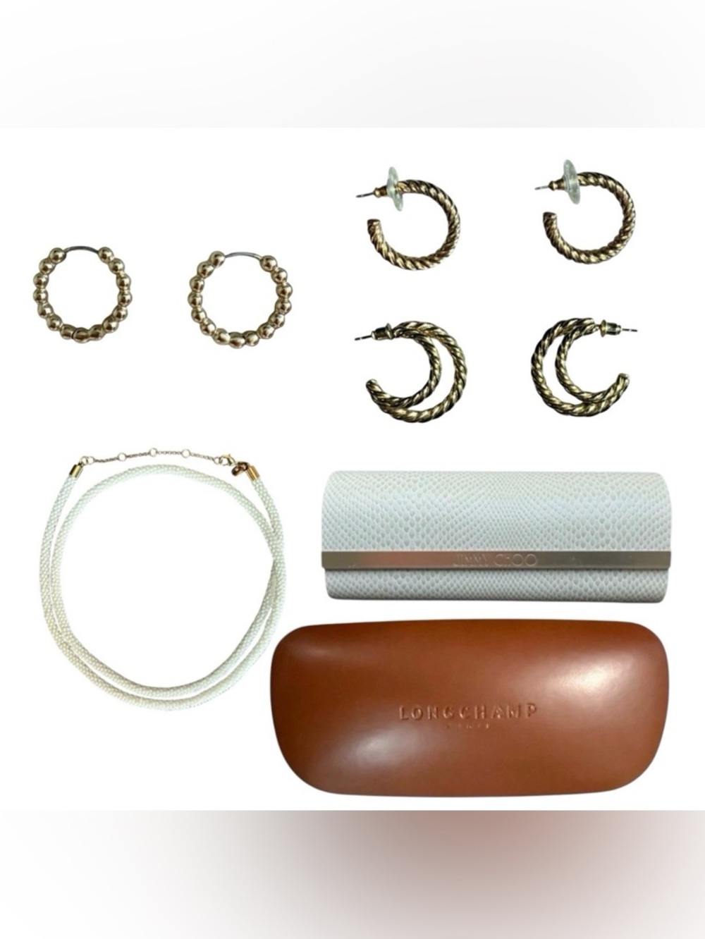 ✨ J.Crew Jewelry Bundle + Longchamp & Jimmy Choo Cases ✨
